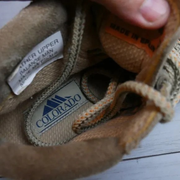Colorado Khaki Suede Hiking Ankle Boots Men Size 5 (Womens Sz 6.5) Made …