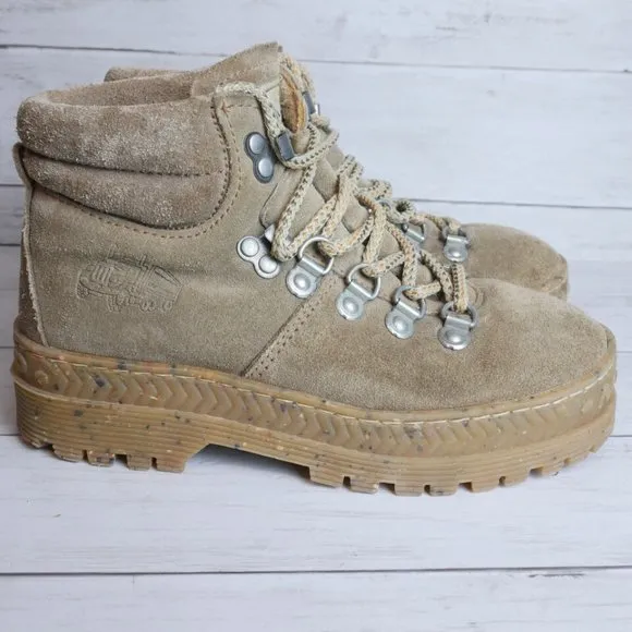 Colorado Khaki Suede Hiking Ankle Boots Men Size 5 (Womens Sz 6.5) Made …