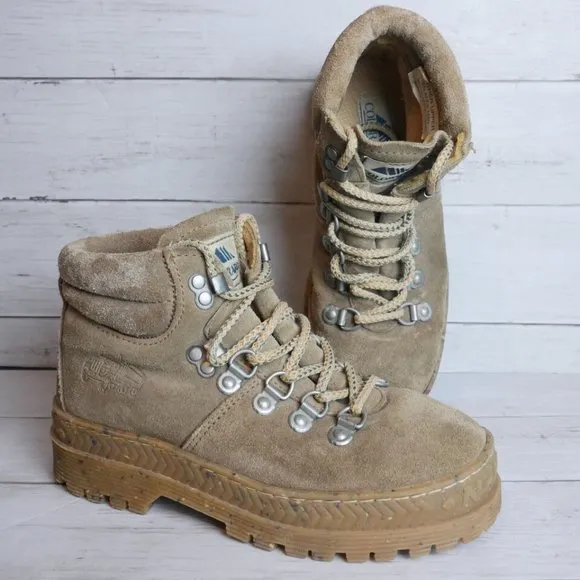 Colorado Khaki Suede Hiking Ankle Boots Men Size 5 (Womens Sz 6.5) Made …