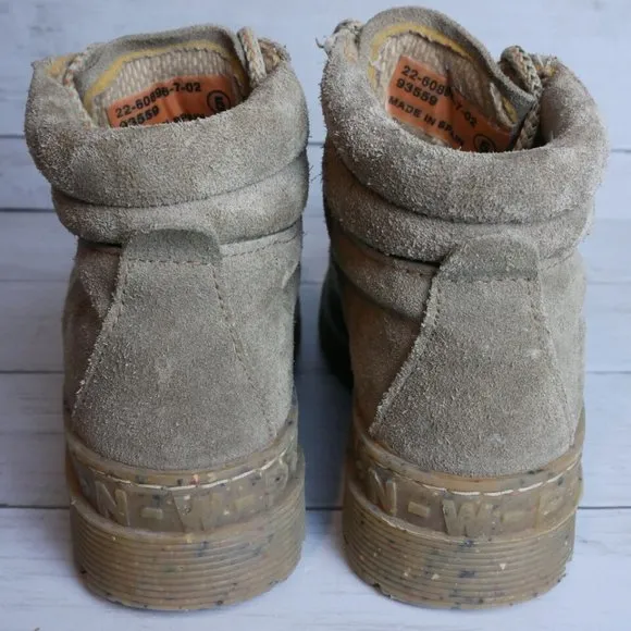Colorado Khaki Suede Hiking Ankle Boots Men Size 5 (Womens Sz 6.5) Made …