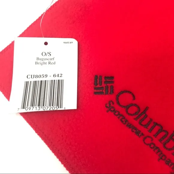 COLUMBIA BLACK SUEDE HIKING BOOTS AND BRAND NEW RED COLUMBIA SCARF SET SIZE 7
