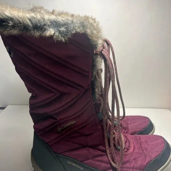 Columbia Boots Womens 8.5 Minx III Winter Tall MidCalf Lace Up BL596