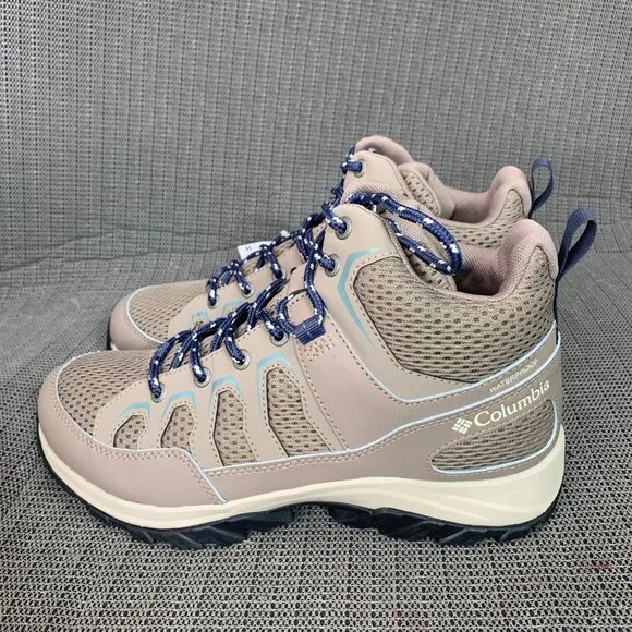 Columbia Granite Trail Womens Size 9.5W Beige Mid Waterproof Hiking Boots