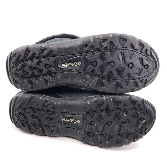 Columbia Ice Maiden II Black Leather Winter Snow Boots 11