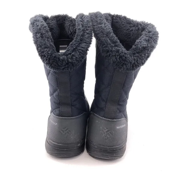 Columbia Ice Maiden II Black Leather Winter Snow Boots 11