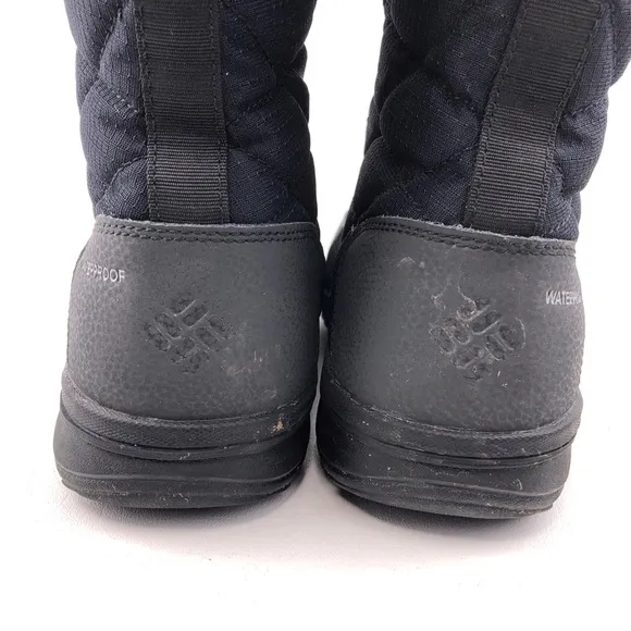 Columbia Ice Maiden II Black Leather Winter Snow Boots 11