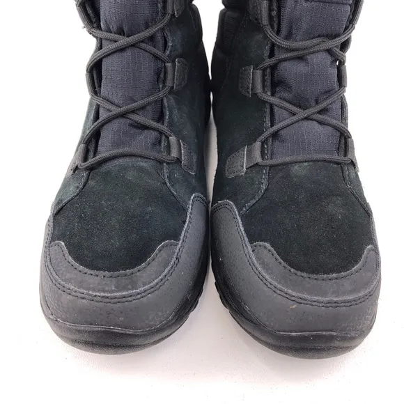 Columbia Ice Maiden II Black Leather Winter Snow Boots 11