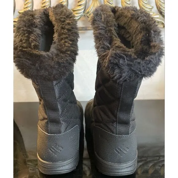 Columbia Ice Maiden Slip Waterproof Winter Boots Black Suede Rubber Women’s 10 M