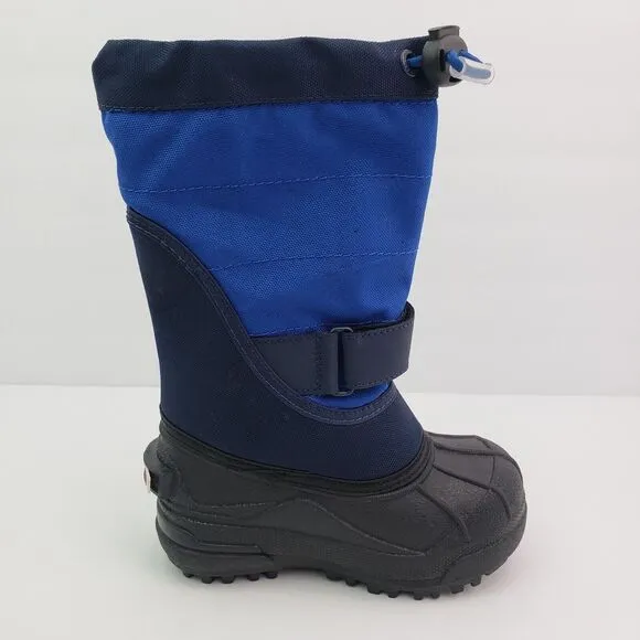 Columbia Powderbug Plus II Toddler Boys Size 8 Blue Black Waterproof Snow Boots
