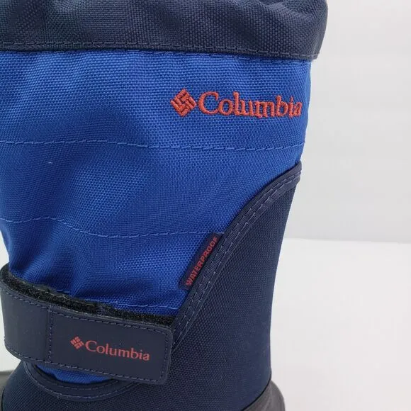 Columbia Powderbug Plus II Toddler Boys Size 8 Blue Black Waterproof Snow Boots