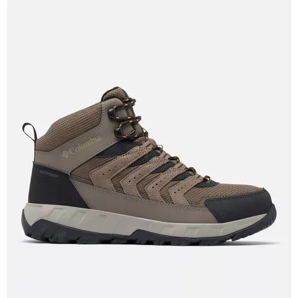 Columbia Strata Trail Mid Waterproof Hiking Boots Men 9.5 Mud, Desert Sun YM8651