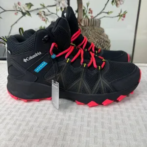 Columbia Womens Peakfreak II Mid Outdry Hiking Boots Size 11 Black/Red Ortholite