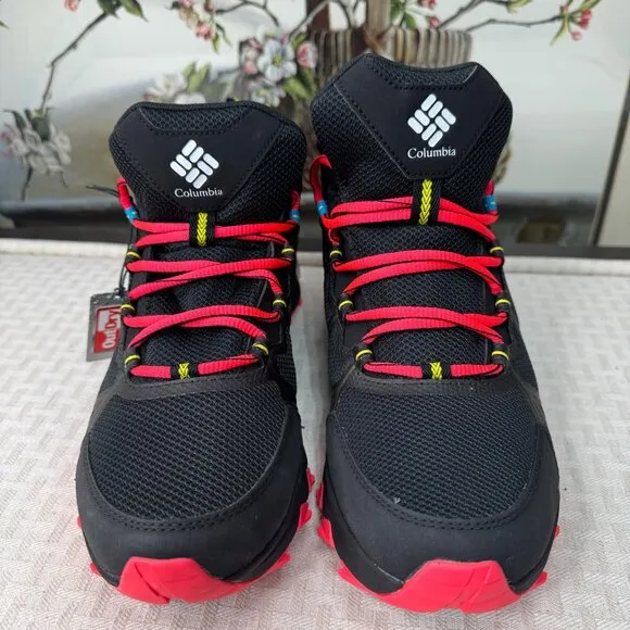 Columbia Womens Peakfreak II Mid Outdry Hiking Boots Size 11 Black/Red Ortholite