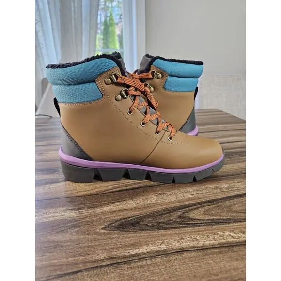 Columbia Women's Snow Boots Size 8 Keetley 200g Waterproof BL8467 Brown Lavender