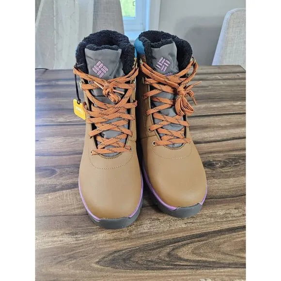 Columbia Women's Snow Boots Size 8 Keetley 200g Waterproof BL8467 Brown Lavender