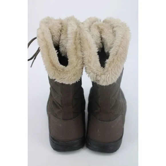 Columbia Women's Ice Maiden II XL5328-233 Snow Boots Size 10 Dark Brown Faux Fur