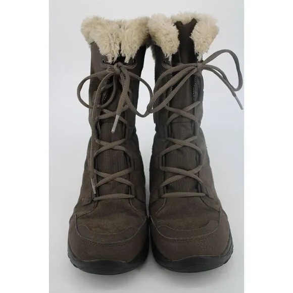 Columbia Women's Ice Maiden II XL5328-233 Snow Boots Size 10 Dark Brown Faux Fur