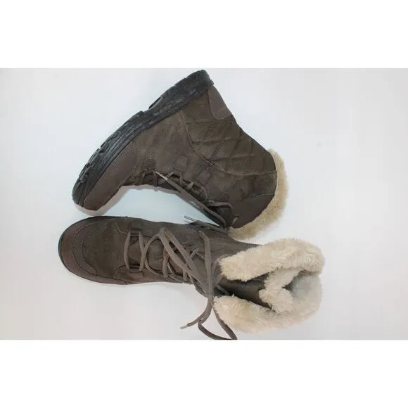 Columbia Women's Ice Maiden II XL5328-233 Snow Boots Size 10 Dark Brown Faux Fur