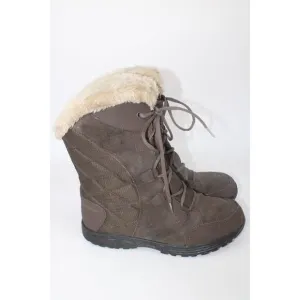 Columbia Women's Ice Maiden II XL5328-233 Snow Boots Size 10 Dark Brown Faux Fur