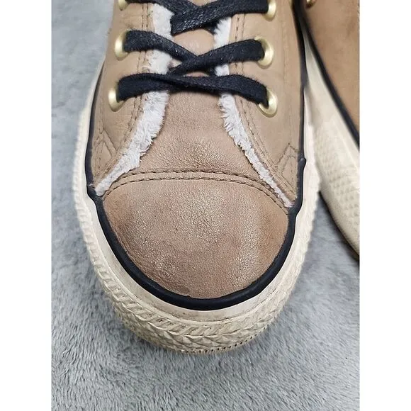 Converse All Star Sherpa Lined Leather Hiker Shoe 162479C Sz Men's 9 Women's 11‎