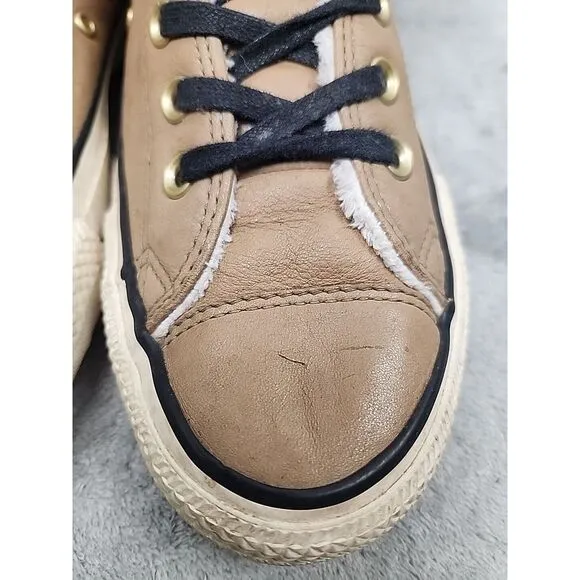 Converse All Star Sherpa Lined Leather Hiker Shoe 162479C Sz Men's 9 Women's 11‎