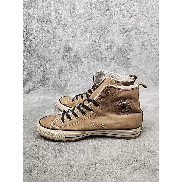 Converse All Star Sherpa Lined Leather Hiker Shoe 162479C Sz Men's 9 Women's 11‎