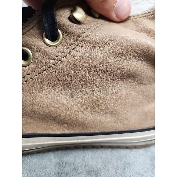 Converse All Star Sherpa Lined Leather Hiker Shoe 162479C Sz Men's 9 Women's 11‎