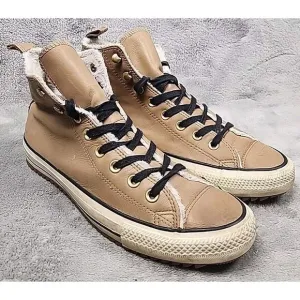 Converse All Star Sherpa Lined Leather Hiker Shoe 162479C Sz Men's 9 Women's 11‎