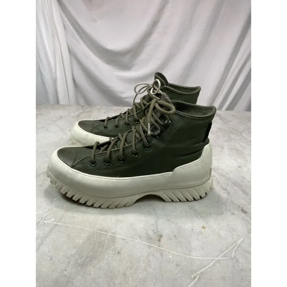 Converse Platform Chuck Taylor M5 W7 Lugged 2.0 Olive Hi Waterproof Winter Boots
