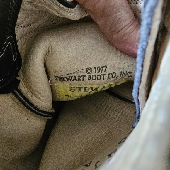 COPY - Stuart women's cowboy boots, size 10. Hand-made, excellent.