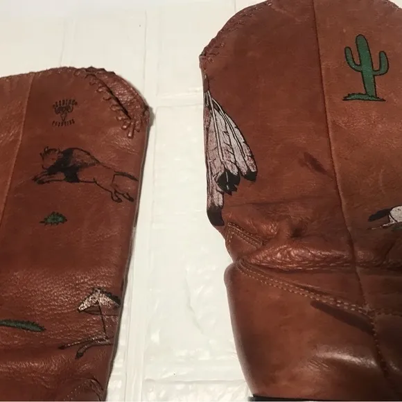 COPY - Zodiac hand painted leather cowboy Frontier boots size 7 1/2