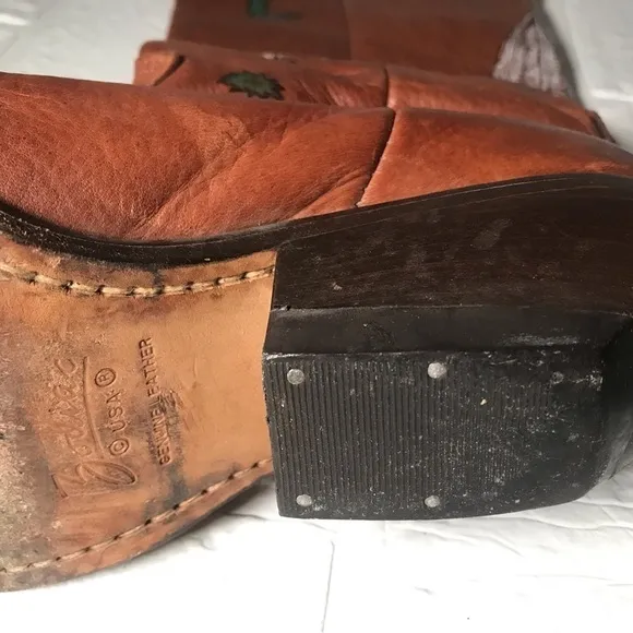 COPY - Zodiac hand painted leather cowboy Frontier boots size 7 1/2