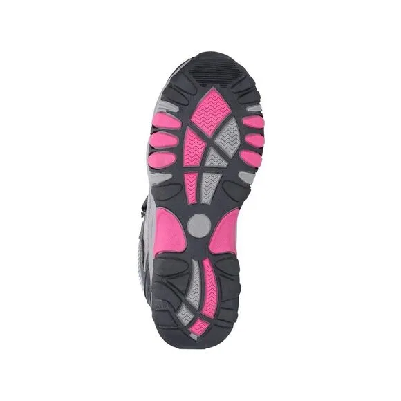 Cotswold Childrens/Kids Ducklington Lace Up Hiking Boots / Gray/Pink