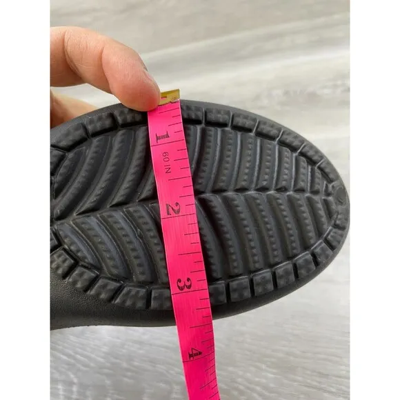Crocs Kadee 11215 Women's 7 Black Rubber Slip-On Waterproof Casual Ballet Flat
