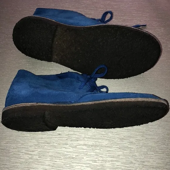 CuteCrew kids blue boots suede size 4