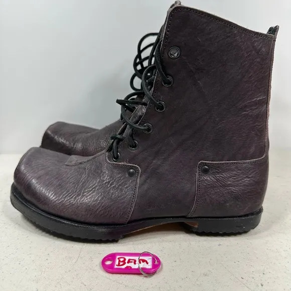 CYDWOQ Hand Made Brown Leather Boots Womens Sz 37