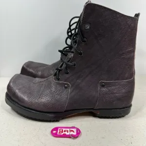 CYDWOQ Hand Made Brown Leather Boots Womens Sz 37