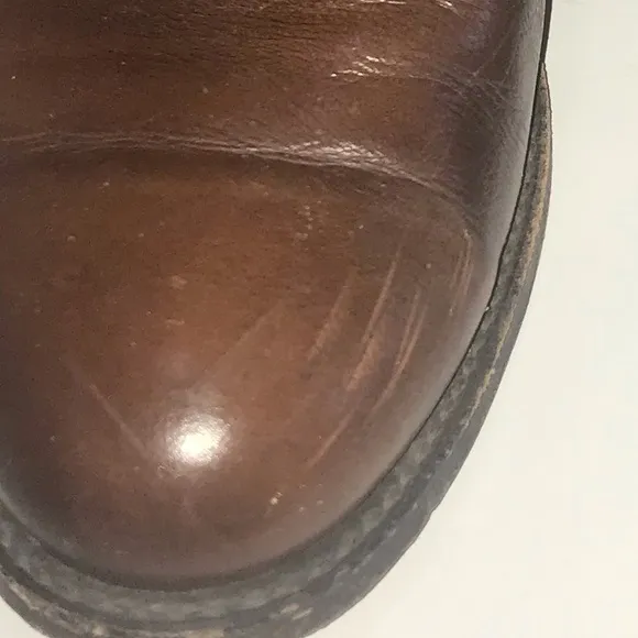 Dan Post Roper Leather Cowboy Western Boots Brown Pull On Style #6587 Mens 9