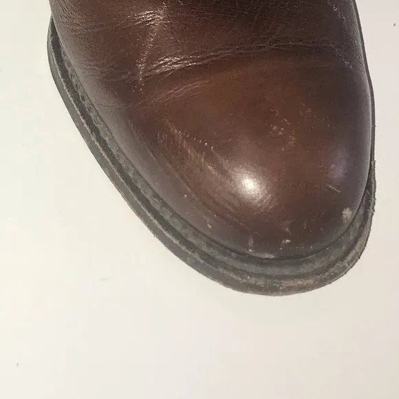 Dan Post Roper Leather Cowboy Western Boots Brown Pull On Style #6587 Mens 9