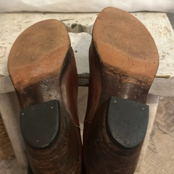Dan Post | Women’s | western | cowboy | 6 | white stitch brown | leather | boots