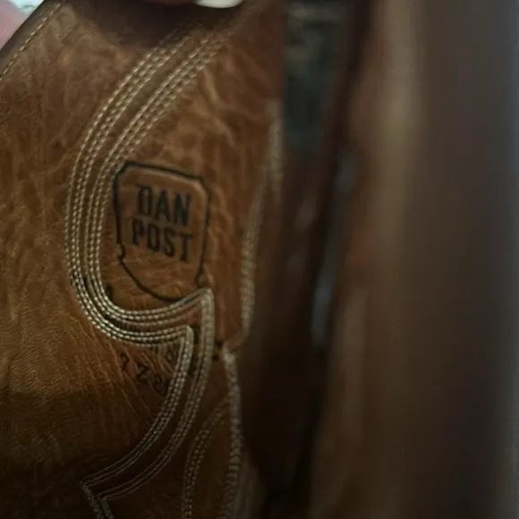 Dan Post | Women’s | western | cowboy | 6 | white stitch brown | leather | boots