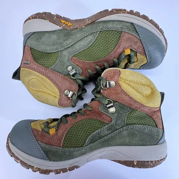 Dansko Boots Women Size 38 Posy Pine Waterproof Leather Vibram Colorful Hiking
