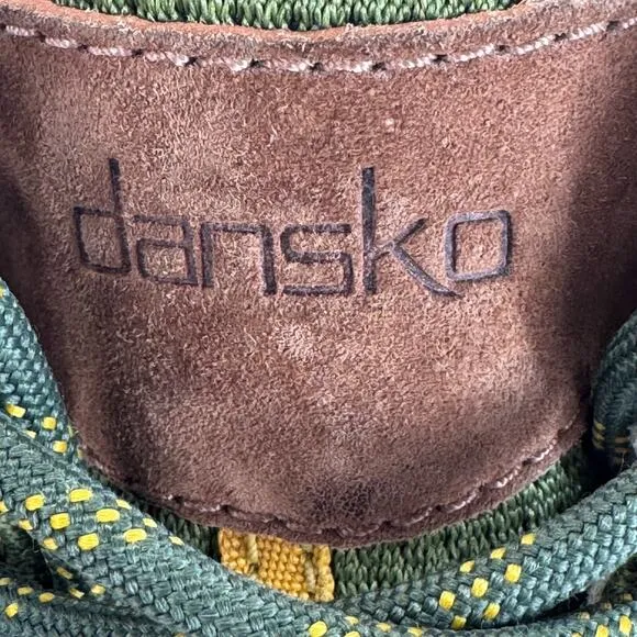 Dansko Boots Women Size 38 Posy Pine Waterproof Leather Vibram Colorful Hiking