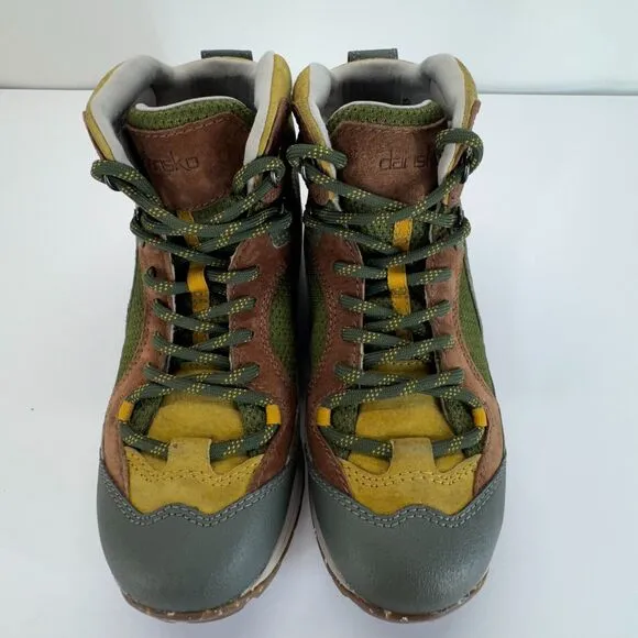 Dansko Boots Women Size 38 Posy Pine Waterproof Leather Vibram Colorful Hiking