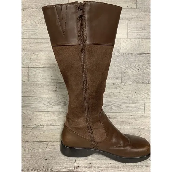 Dansko Delilah Equestrian Riding Tall Boots Brown Size 37 Leather