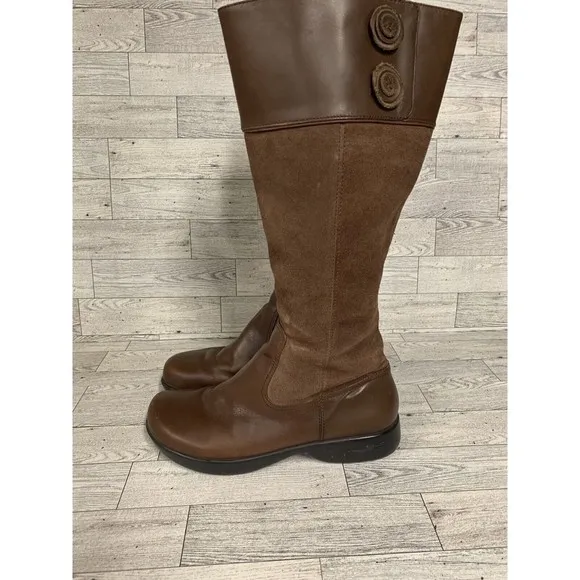 Dansko Delilah Equestrian Riding Tall Boots Brown Size 37 Leather
