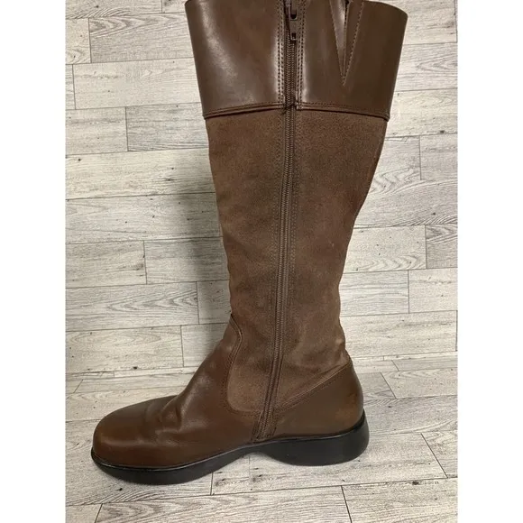 Dansko Delilah Equestrian Riding Tall Boots Brown Size 37 Leather