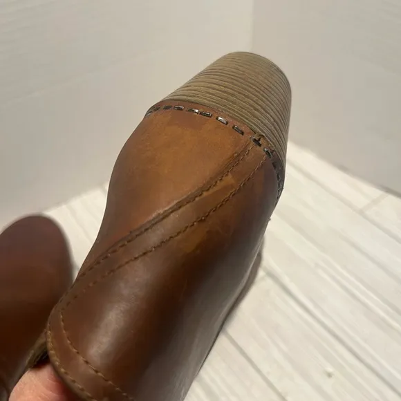 Dansko Max Ankle Boots Brown Distressed Leather Size 38 7.5