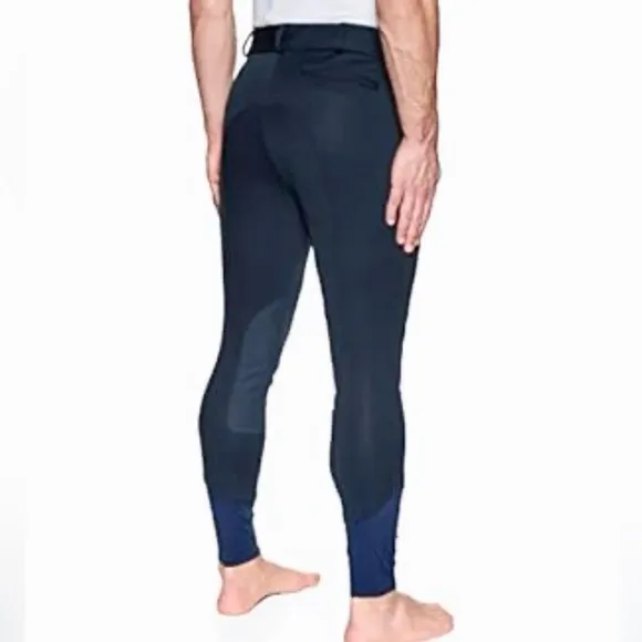 DERBY HOUSE Navy Blue Fleece Lined Equestrian Rising Breeches