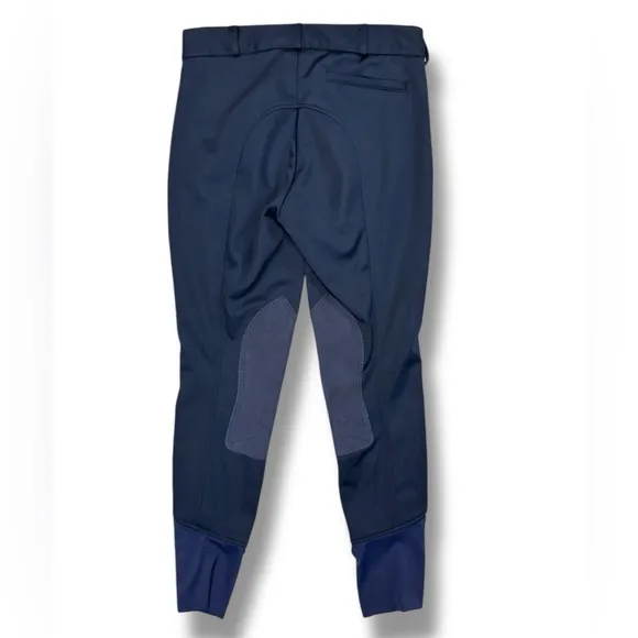 DERBY HOUSE Navy Blue Fleece Lined Equestrian Rising Breeches